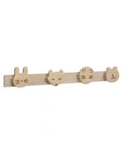 Clothes hanger for children, Animal, wood, 55x4.8x8.5 cm, 1 piece