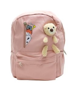 School bag for children, Sport, Bear+figure, pink, 1 piece