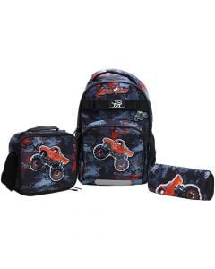 School bag+wallet+food bag, mixed, 1 piece