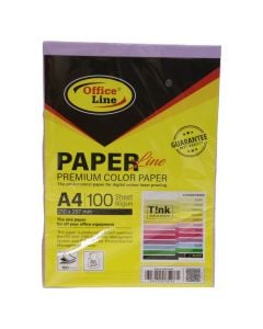 Colored paper, O.Line, A4, 10 colors, 100 sheets, 80 gsm, 210x297 mm, 1 pack