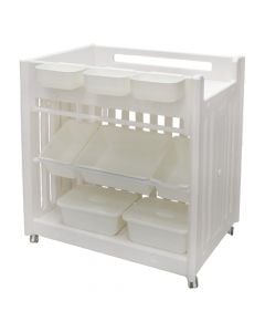 Organizer for children's room, plastic, with wheels, 89x66x92 cm, white, 1 piece