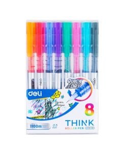 Rapid pen, Deli, 0.5mm, mixed, 8 colors, 1 pack