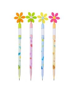 Pencil with replaceable tip, Deli, flower, mix, 1 piece