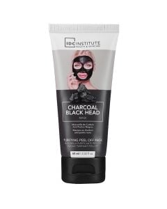 Black face mask, IDC Institute, charcoal, cleans/eliminates pores, 60 ml, 1 piece