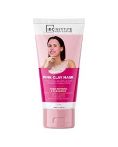 Face mask, IDC Institute, pink clay, cleans pores, 60 ml, 1 piece