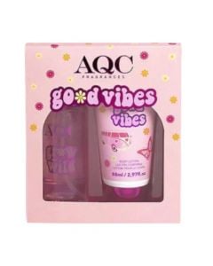 Body spray and lotion set, AQC Cosmetic, Good Vibes, 88+88 ml, mix, 1 pack