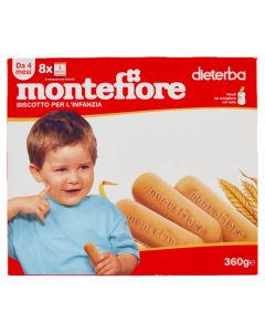 Biskota për fëmijë, Montefiore, 360 gr, 8x8 biscoti, +4 muajsh, 1 pako