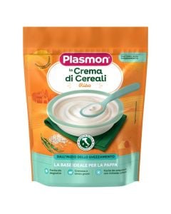 Krem drithërash për fëmijë, Plasmon, La Crema Di Cereali Riso, 200 gr, +6 muajsh, 1 copë