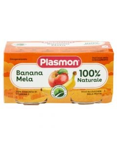 Pure për fëmijë, Plasmon, Banane dhe mollë, 2x80 gr, 1 pako