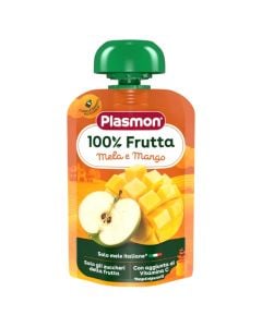 Pure për fëmijë, Plasmon, mollë dhe mango, 100 g, +6 muajsh, 1 copë