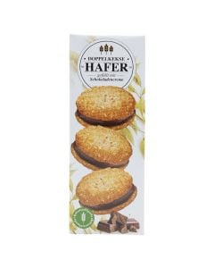 Sweets, Hafer/Oat sandwich cookies - dark chocolate cream, 180 gr, 1 pack