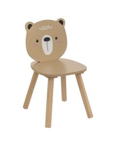 Chair for children, Teddy, wood, 25x26x22 cm, brown, 1 piece