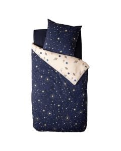 Bed cover set for children 200x140 cm + Pillow 65x65 cm, Enfant, cotton, blue, 1 piece