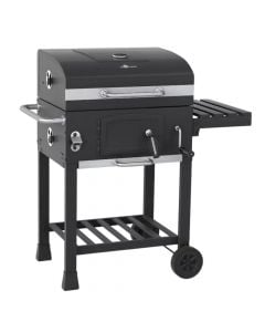 Charcoal barbecue smoker, "Calgary", 102 x 104 x 67 cm, black, 1 piece