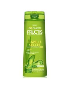 2 in 1 moisturizing and strengthening shampoo for hair, Fructis, Garnier, plastic, 250 ml, green, 1 piece