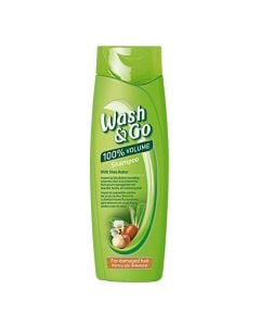 Shampo flokësh për volum, me efekt ushqyes, Wash & Go, plastikë, 400 ml, e gjelbër, 1 copë