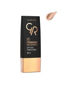 Fondatinë e lëngshme për makeup, 104 Beige, High Definition, Golden Rose, plastikë, 30 ml, bezhë, 1 copë