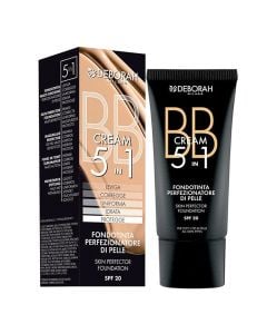 Fondatinë e lëngshme 5 në 1 për makeup, 04 Apricot, BB Cream, Deborah, plastikë, 30 ml, bezhë, 1 copë