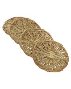 Round placemat, natural rattan, natural brown, Dia.10 cm