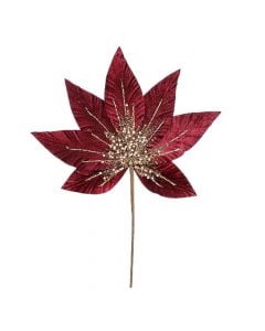 Decorative flowers, polyester, Red, 31 cm