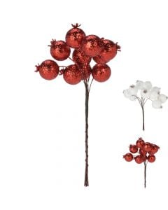 Decorative flowers, polystyrene, 2 different colors, 17 cm