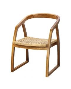 Bar stool Durez, teak wood, natural brown, 55x65xH80 cm