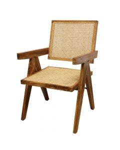 Armchair Jati, teak wood, natural brown, 52x53xH89 cm