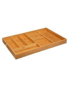 Drawer organizer, bamboo/MDF, natural, 58x38xH5 cm