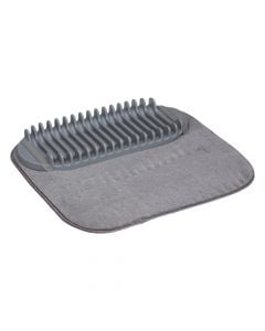 Dish drainer, polyester/PP, gray, 43.5x42 cm