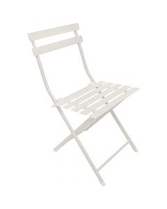 Bistro folding chair, metal, beige, 42x40xH81 cm