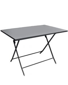 Tavolinë drejtëkëndore me palosje Bistro, metalike, gri antrazit, 70x110xH71 cm