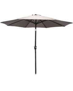 Outdoor umbrella, aluminum/polyester, anthracite gray, Dia. 2.7 mt, tube 3.5 cm, foldable structure 45⁰