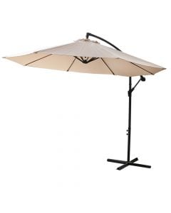 Outdoor side umbrella, metal/polyester, beige, Dia.3 mt, suitable for base 48x48 cm