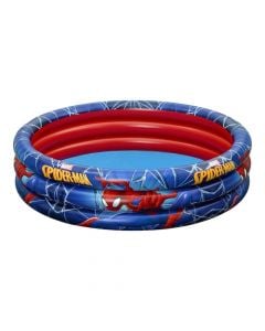 Pishine rrethore per femije Spider-Man Bestway, PVC, ngjyra te ndryshme, Dia.122xH30 cm