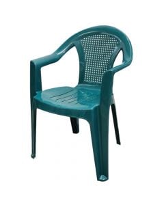 Armchair Wafa, plastic, green, 43x40xH79 cm