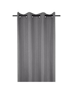 Bea full curtain with rings, polyester, anthracite, 140x260 cm