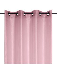 Perde e hollë me unaza Linwood, poliestër, rozë, 140x260 cm
