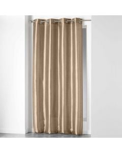 Curtain with eyelets, 100% polyester, beige (linen), 140x240 cm