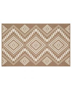 Kitchen rug, polypropylene, brown and white, 50x80 cm