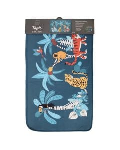 Children rug, 100% polyester, dark green, 45x75 cm