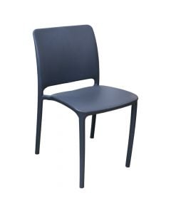 Chair without arms Miami, 44x46xH85 cm, plastic, atrancite color