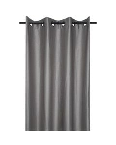 Orlando full curtain with rings, 100% polyester, anthracite, 140x260 cm