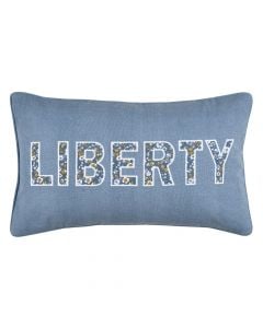 Apolline decorative pillow, 60% cotton and 40% polyester, blue, 30x50 cm