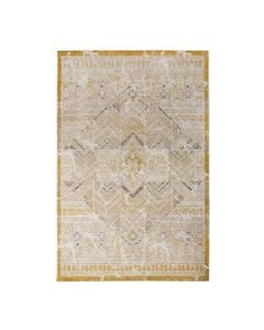 Carpet Spring, modern, polyester+heatset, dark yellow/ivory, 133x190 cm