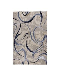 Carpet Eva, modern, polyester, light blue/dark blue, 133x190 cm