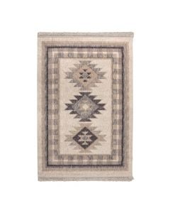 Carpet Bella, modern, polyester, grey/cream, 133x190 cm