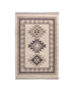 Carpet Bella, modern, polyester, grey/cream, 160x230 cm