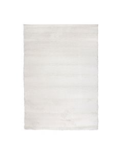 Carpet Parma Shaggy,  polypropylene + frieze, white, 133x190 cm