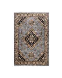 Aspero carpet, polyester, blue/beige, 133x190 cm