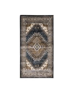 Darly rug, polypropylene, blue/brown/beige, 80x150 cm